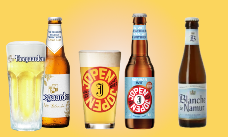 Drie wit bieren
